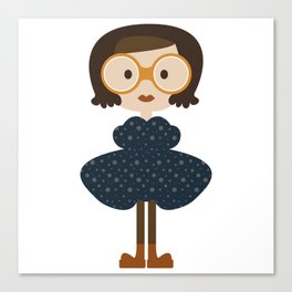 Funny Girl of Leisure in Polka Dots! Canvas Print