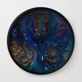 BLUE BRANCHES Wall Clock
