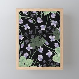 Nighttime Dancing Violets Framed Mini Art Print