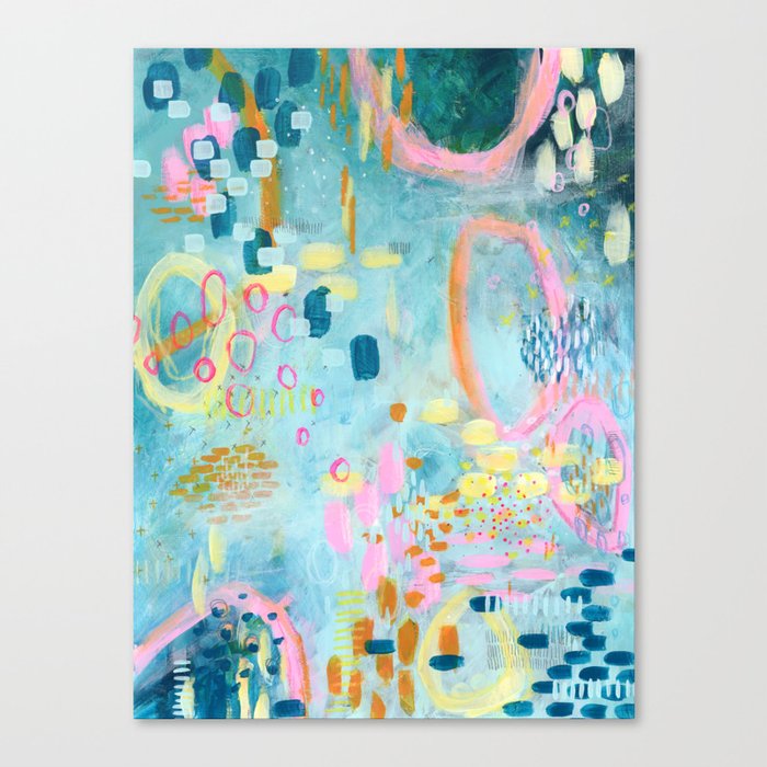 Abstract intuitive blue Canvas Print
