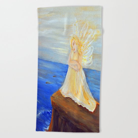 Invite your Angel | Angels are here Beach Towel