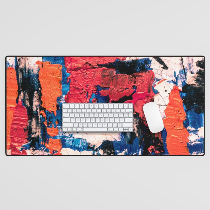 Colorful Abstract Painting Desk Mat