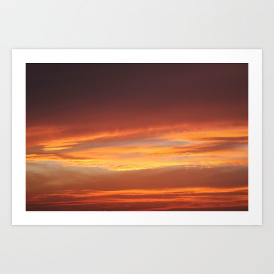 Red Evening Art Print