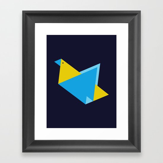 Triangle Bird Framed Art Print