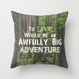 Peter Pan and Forrest Lands Throw Pillow
