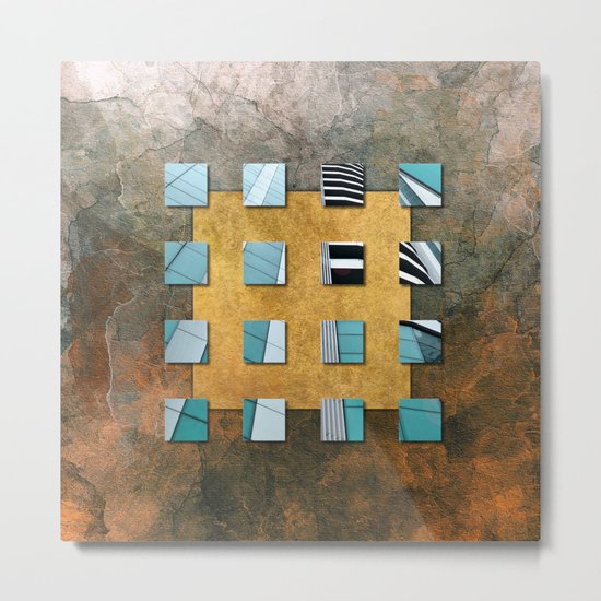 SQUARE AMBIENCE - Natural Lines Metal Print