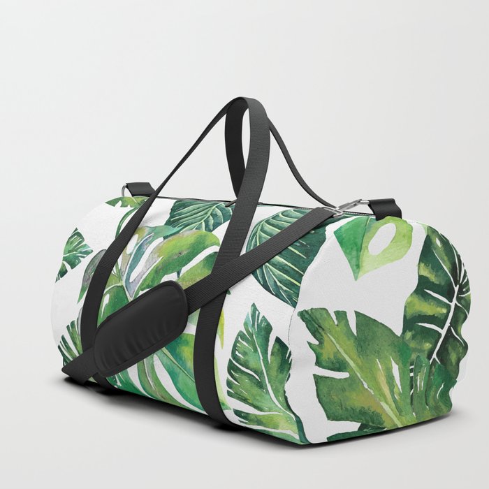 Jungle Leaves, Banana, Monstera #society6 Duffle Bag