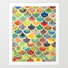 Colorful Scales Art Print