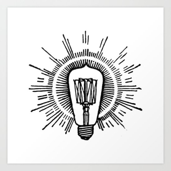 Lightbulb Art Print