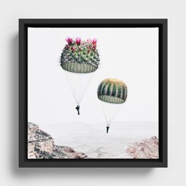 Flying Cacti Framed Canvas