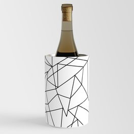 Simple Modern Black and White Geometric Pattern Wine Chiller