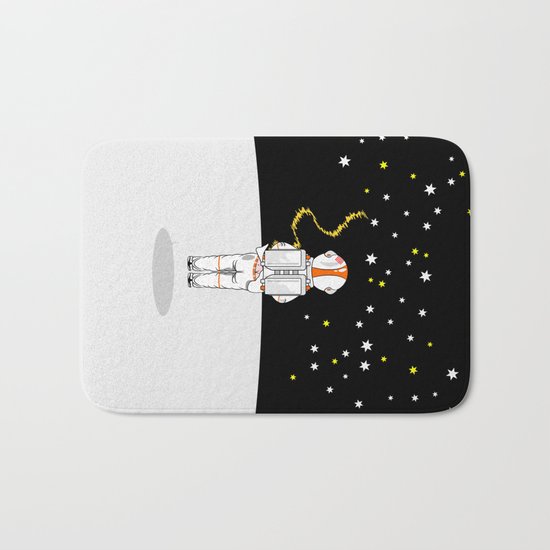 Astronaut Caught Short Bath Mat