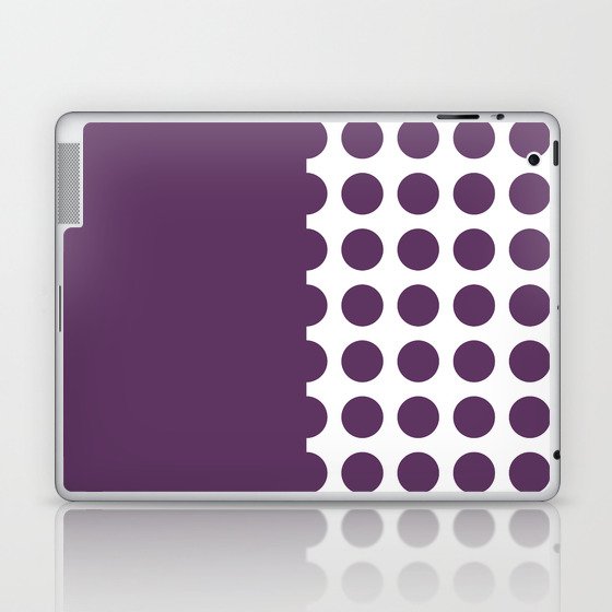 Elegant Dots Polka Dots Circles Spots Purple Violet White Laptop & iPad Skin