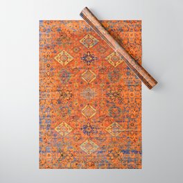 Oriental Vitange Moroccan Rug Design Wrapping Paper