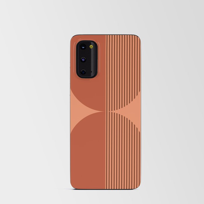 Abstraction Shapes 118 in Terracotta Brown Shades (Moon Phase Abstract)  Android Card Case