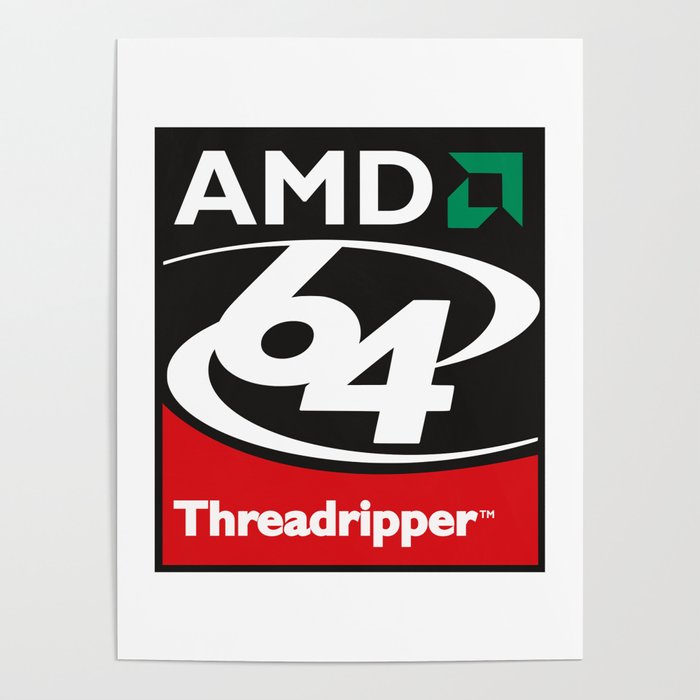 Vintage AMD Threadripper Logo Poster