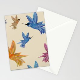 rainbow hummingbirds Stationery Card