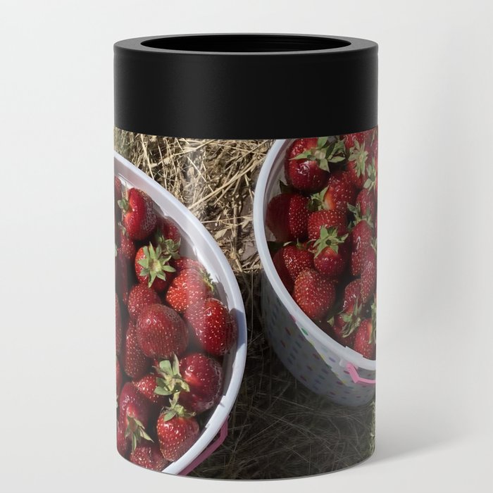 Freshly Picked Strawberries Can Cooler