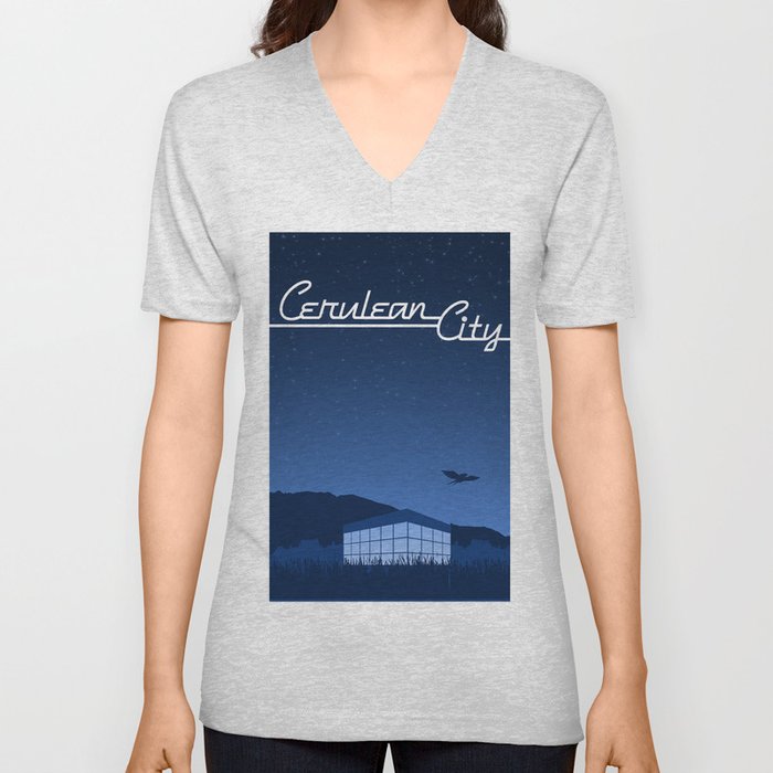 Cerulean City V Neck T Shirt