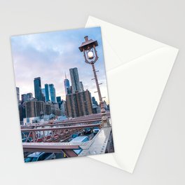  New York City | Brooklyn Bridge Sunset Views | Travel Photography Stationery Card