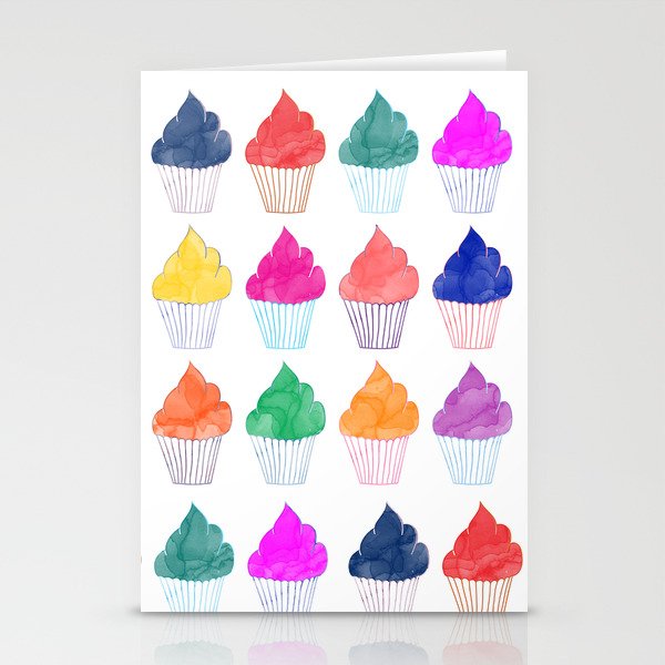 Cupcake Pattern Stationery Cards