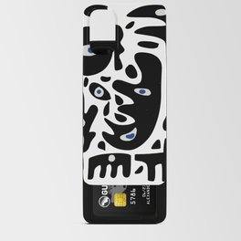 Minimal African Art Black and White Pattern Abstract  Android Card Case