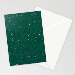 Dark Green Star Stationery Card