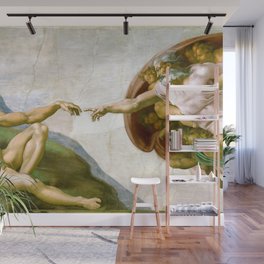 The Creation of Adam Painting by Michelangelo Sistine Chapel Wall Mural