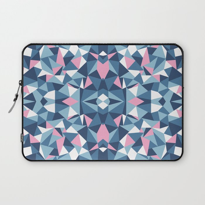 Abstract Collide Blue and Pink Laptop Sleeve