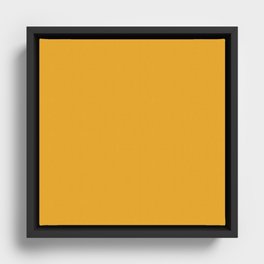 Dried Goldenrod Yellow Framed Canvas