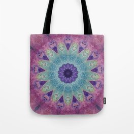 Delicate Flower Mandala Tote Bag
