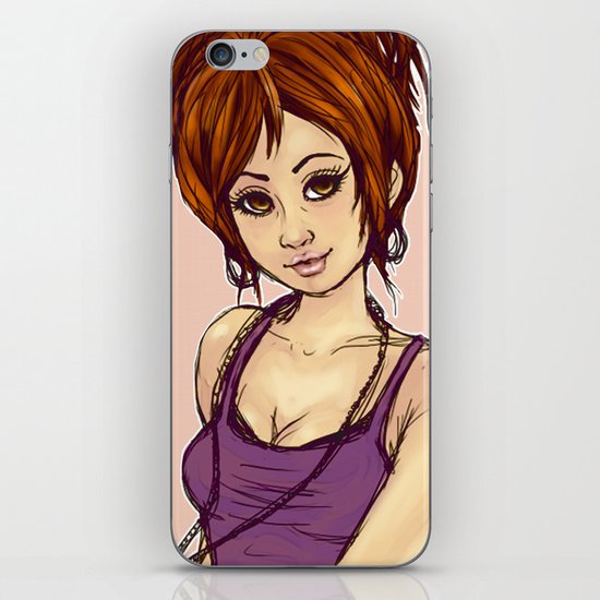 Girl with the Silver Locket iPhone & iPod Skin