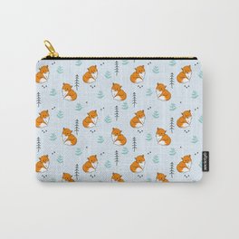 Cute Woodland Fox Pattern Carry-All Pouch