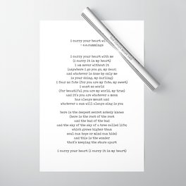 I carry your heart with me Poem - E E Cummings - Minimal, Literature Quote Print - Typewriter Wrapping Paper