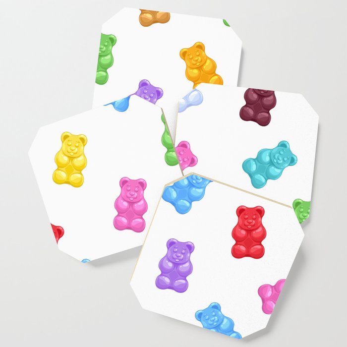 Rainbow Gummy Bears Candy Coaster