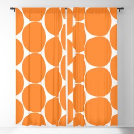 Mid-Century Mod Minimalist Dot Pattern in Orange Blackout Curtain