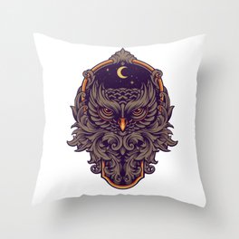 Magic owl  Throw Pillow