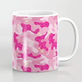 Bright Sparkle Pink Camouflage Chic Camo Glam  Coffee Mug
