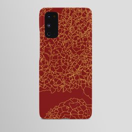 Floral 1 Hydrangea Red Android Case