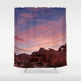 Arch Rock Sunset, Valley of Fire - I Shower Curtain