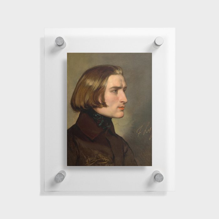 Portrait of the Composer Franz Liszt, 1838 by Friedrich von Amerling Floating Acrylic Print