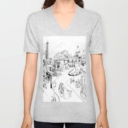 Madeline Montmartre Black&White V Neck T Shirt