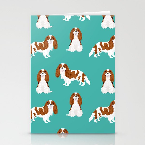 Cavalier King Charles Spaniel blenheim coat dog breed spaniels pet lover gifts Stationery Cards