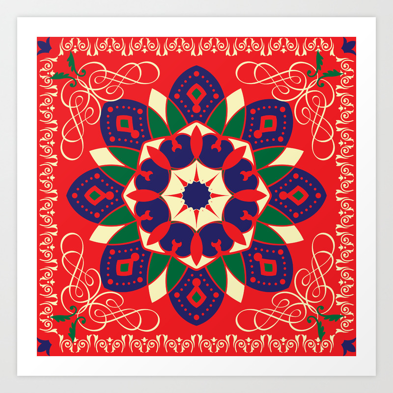 Traditional Egyptian Arabian Arabic Khayameya Tent Fabric Colorful Decor  214 