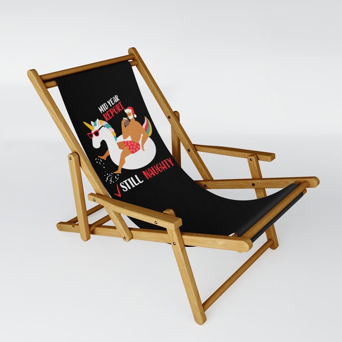 Funny Naughty Santa Christmas In July Sling Chair