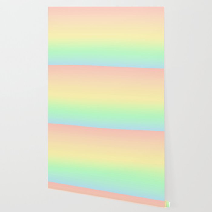 Pastel Rainbow Gradient Pattern Wallpaper By Cutepatternstextures Society6
