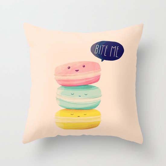 Bite Me Throw Pillow