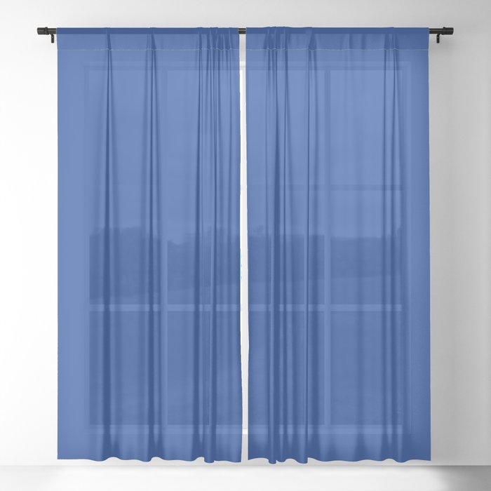 Air Force Blue Sheer Curtain