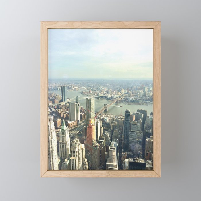 Riverfront New York Framed Mini Art Print