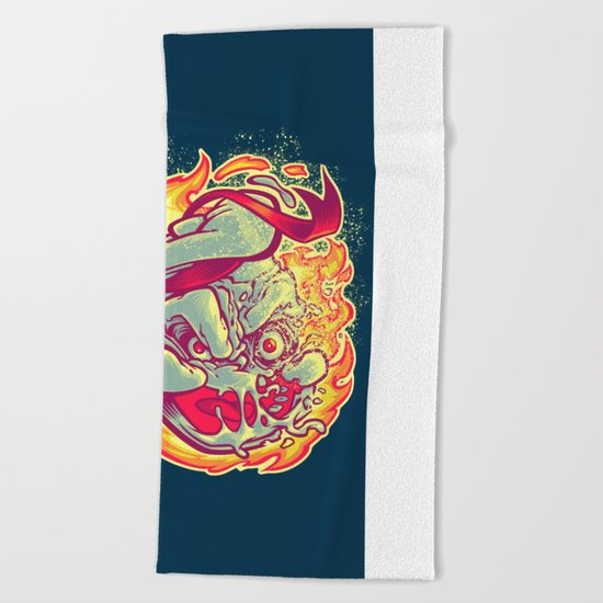 ROASTED MARSHMALLOW MAN Beach Towel